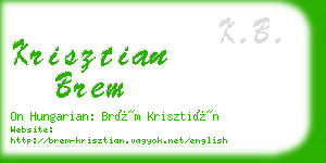 krisztian brem business card